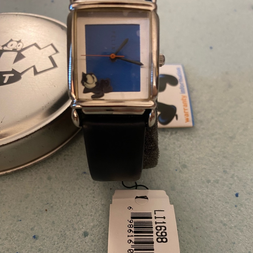 Fossil Felix the cat watch. Collectible, rare vintage new in collectible tin